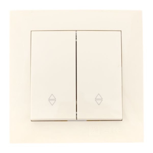 Валенсия выключатель 2-кл. 10А кремовый проходной EKF PROxima