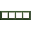 14-5104-27 Эл/ус ЭРА Рамка на 4 поста, стекло, Эра Elegance, зелёный+сл.кость