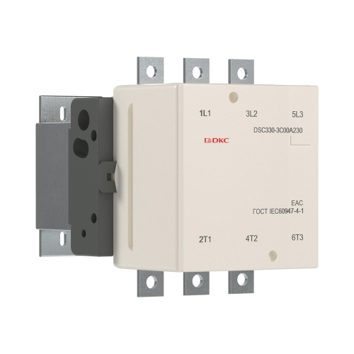 Магнитный контактор DSC330-3C00A230 330А 160кВт (AC3) кат 220В AC Магнитный контактор DSC330-3C00A230 330А 160кВт (AC3) кат 220В AC