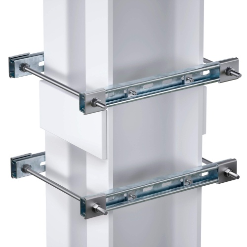 Обжимной комплект монтажных профилей тип 1, обхват конструкции габаритами 250 на 440 мм, для крепеления 1 оболочки(ек) одного типорзамера с видом защиты Ex e, горячеоцинкованный