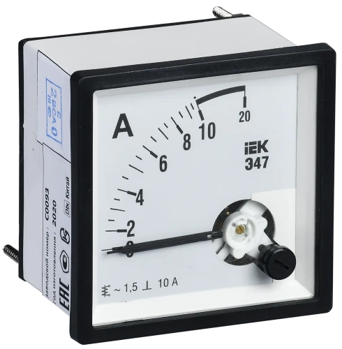 Амперметр Э47 10А кл. точн. 1,5 96х96мм