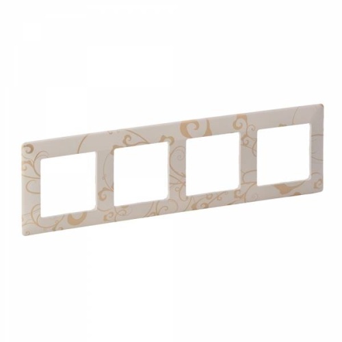 Valena LIFE.Рамка "Ампир бежевый".4-постовая универсальная