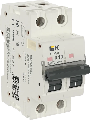 ARMAT Авт. выкл. M06N 2P D 10А IEK ARMAT Авт. выкл. M06N 2P D 10А IEK