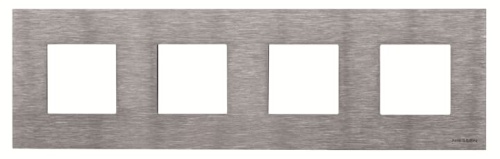 Рамка 4-постовая, серия Zenit, натуральная сталь  N2274 OX (N2274 OX)