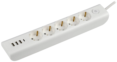 MODERN Удлинитель У05В с/з 2м 3х1мм2 16А/250В USBх4 бел. IEK