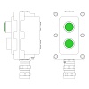 Взрывонепроницаемый пост управления из алюминия LCSD-02-B-MC-L1G(220)x1-P1G(11)x1-PCMB-KA3MHK