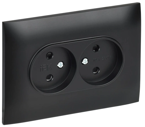 SKANDY Роз. 2-я без з/к с з/ш 10А сб. SK-R09Bl черн. IEK