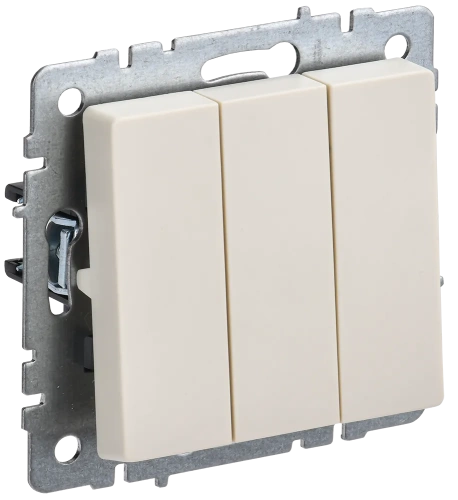 BRITE Выключ. 3-кл. 10А ВС10-3-0-БрКр беж. IEK