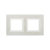 Рамка из натурального стекла, "Avanti", белая, 4 модуля