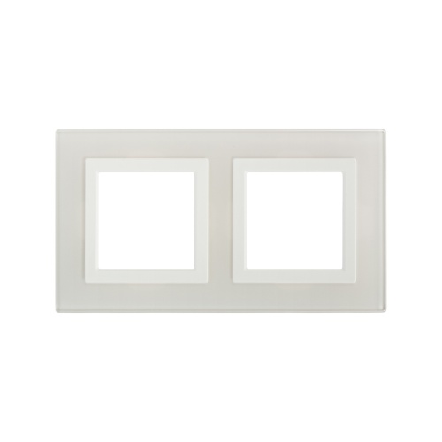 Рамка из натурального стекла, "Avanti", белая, 4 модуля Рамка из натурального стекла, "Avanti", белая, 4 модуля