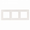 12-5103-01  Рамка для розеток и выключателей ЭРА Серия 12 12-5103-01 на 3 поста, Сатин, белый