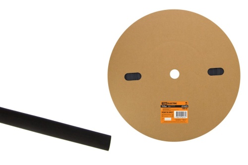 Термоусаживаемая трубка ТУТнг 10/5 черная (100 м/ролл) TDM Термоусаживаемая трубка ТУТнг 10/5 черная (100 м/ролл) TDM