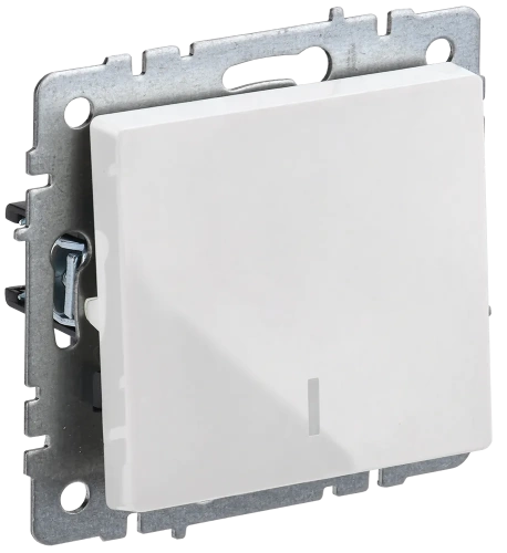 BRITE Выключ. 1-кл. прох. с инд. 10А ВС10-1-7-БрБ бел. IEK