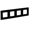 SKANDY Рамка 4-мест. SK-F24Bl стекло черн. IEK