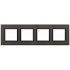 14-5104-32 Эл/ус ЭРА Рамка на 4 поста, стекло, Эра Elegance, серый+антр