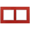 14-5102-23 Эл/ус ЭРА Рамка на 2 поста, стекло, Эра Elegance, красный+бел