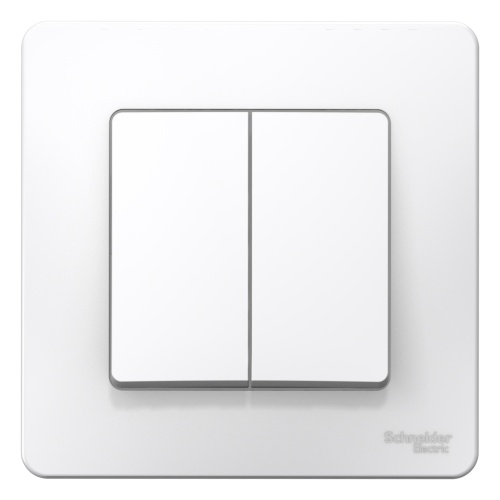 BLANCA С/У 2-клавишный ВЫКЛЮЧАТЕЛЬ (cх.5), 10А, 250B, БЕЛЫЙ