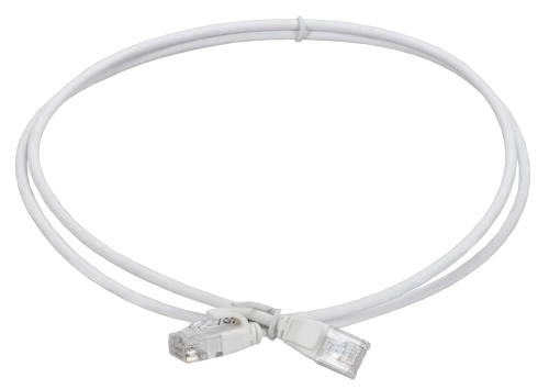 ITK Коммутационный шнур кат.5E UTP LSZH 1,5м slim язычок бел