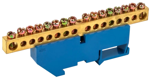 Шина N "ноль" на DIN-изол ШНИ-8х12-16-Д-С ИЭК