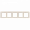 12-5105-02  Рамка для розеток и выключателей ЭРА Серия 12 12-5105-02 на 5 постов, Сатин, слоновая кость