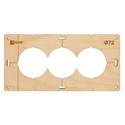 Шаблон для подрозетников c 3 отв. диам. 72 мм EKF Expert