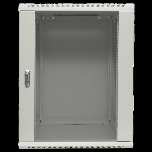 Шкаф настенный 19" TERACOM PRO 12U 600х450 мм дверь стеклянная с замком-ручкой серый