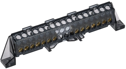 TEKFOR Шина N "ноль" в комб. изол. "Стойка" 6х9-7+7-Ч IEK