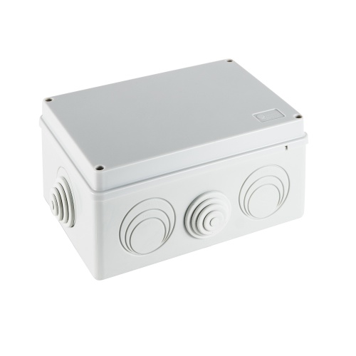 JBS210 Коробка распределительная о/п,210х150х100мм, без галогогена, 8 вых., 4 муфты, IP55 Экопласт