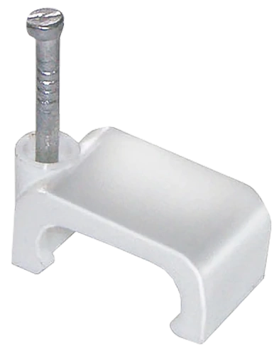 Скоба 5мм плоская пластиковая (20шт) IEK