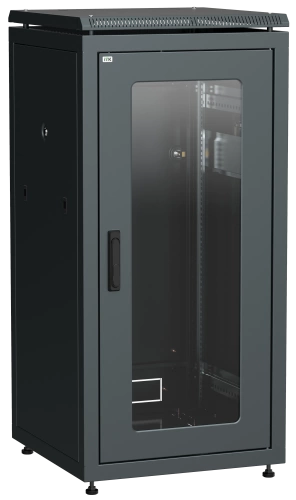 ITK Шкаф сетевой 19" LINEA N 18U 600х600 мм стеклянная передняя дверь черный ITK Шкаф сетевой 19" LINEA N 18U 600х600 мм стеклянная передняя дверь черный