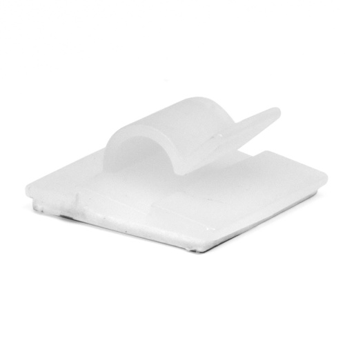 Клипса самоклеящаяся для кругл.кабеля,белая, 10х5х4,9 (упак. 100 шт)