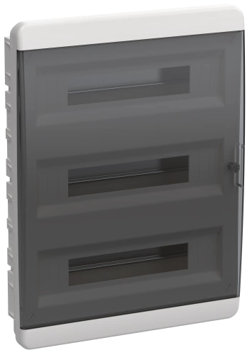 TEKFOR Корпус пласт. ЩРВ-П-54 IP41 черн. прозр. дверь IEK