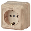 2-202-11 Эл/ус Intro Розетка 2P+E Schuko, 16А-250В, IP20, ОУ, Quadro, сосна