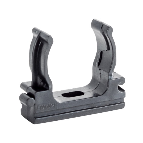 CF32G Держатель (клипса) для труб D32мм, цвет чёрный (1уп = 10шт) Экопласт