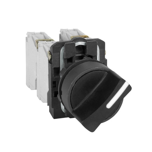 Переключатель КПЕ1531Р-черный-3но+1нз-ручка-фикс-2поз-IP54-КЭАЗ