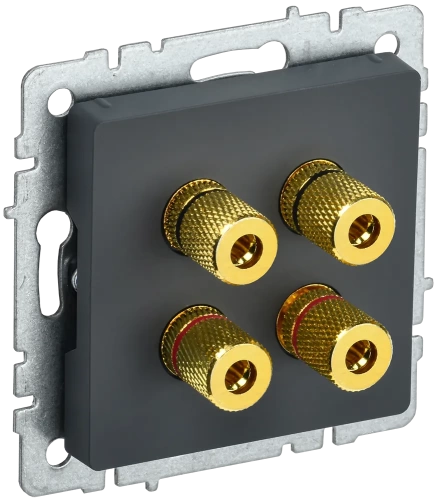 BRITE Аудиорозетка 4-мест. РА10-БрГ граф. IEK BRITE Аудиорозетка 4-мест. РА10-БрГ граф. IEK