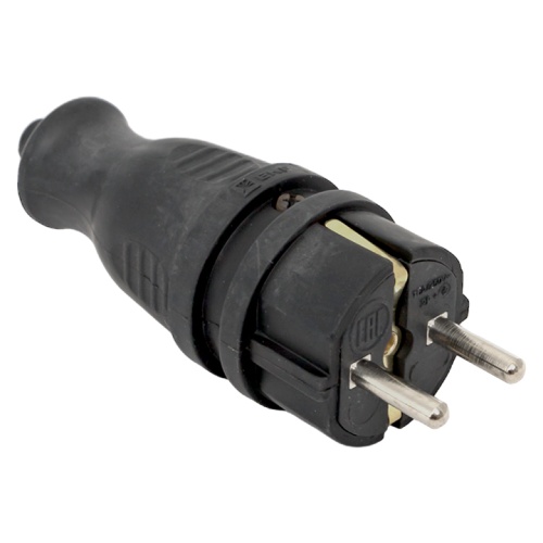 Вилка прямая каучуковая 230В 2P+PE 16A IP44 EKF PRO Вилка прямая каучуковая 230В 2P+PE 16A IP44 EKF PRO