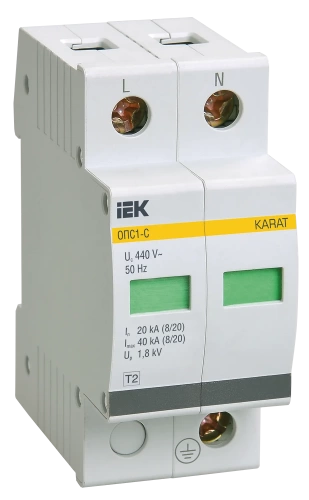 Огр-ль имп. перенапр. ОПС1-C 2Р In=20kA  Un=400B Im=40kA ИЭК