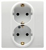 Розетка 2X2К+З винты БЕЛ ETIKA