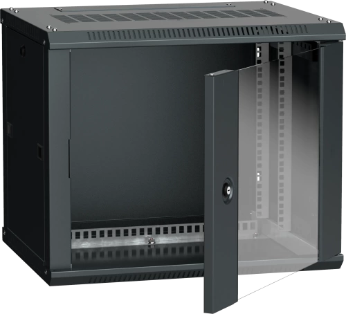 ITK Шкаф LINEA W 9U 600x450 мм дверь стекло, RAL9005