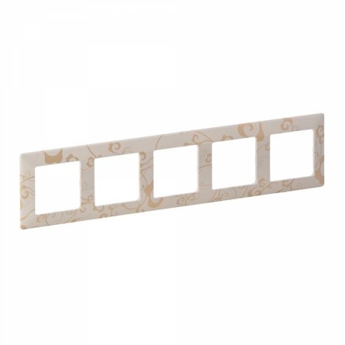 Valena LIFE.Рамка "Ампир бежевый".5-постовая универсальная Valena LIFE.Рамка "Ампир бежевый".5-постовая универсальная
