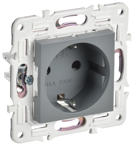 SKANDY Роз. с з/к/ш 16А б/к SK-R06Gr сер. IEK