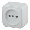 3-201-01 Эл/ус Intro Розетка 2P, 16А-250В, IP20, ОУ, Polo, белый