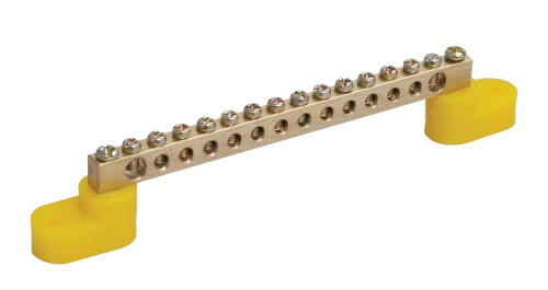 Шина PE "земля" на двух угловых изол ШНИ-8х12-6-У2-Ж ИЭК