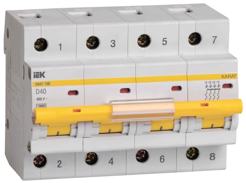 Авт. выкл.ВА47-100 4Р  40А 10кА х-ка D ИЭК