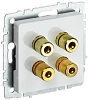 BRITE Аудиорозетка 4-мест. РА10-БрБ бел. IEK