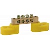 Аксессуары для клемм NO-222-107-1  ЭРА Шина PE "земля" на двух угловых изоляторах ШНИ-6х9-4-У2-Желты