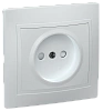 Розетка 1местн. без з/к c защ.штор. РСш10-2-КБ  10А КВАРТА (белый)