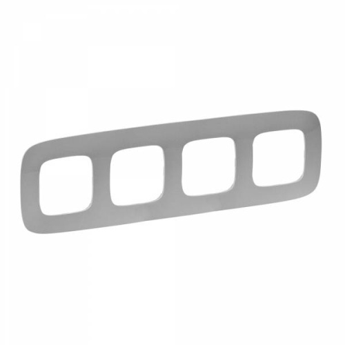 Valena ALLURE.Рамка "Алюминий".4-постовая универсальная