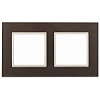 14-5102-31 Эл/ус ЭРА Рамка на 2 поста, стекло, Эра Elegance, мокко+сл.к